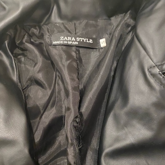 Zara leather biker jacket - Picture 2 of 4